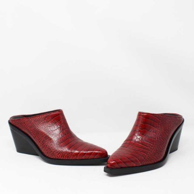 RAG BONE Red Croc Print Leather Boots US 8 EU 38 28349 1