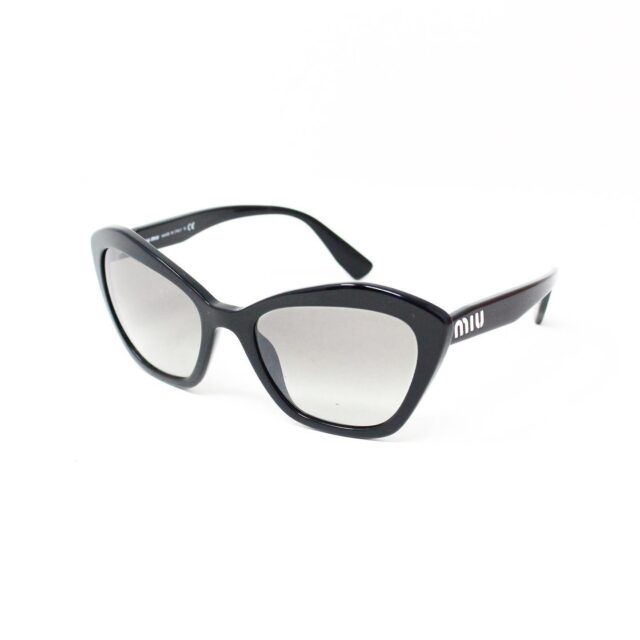 MIU MIU 30073 Black Cat Eye Sunglasses 1