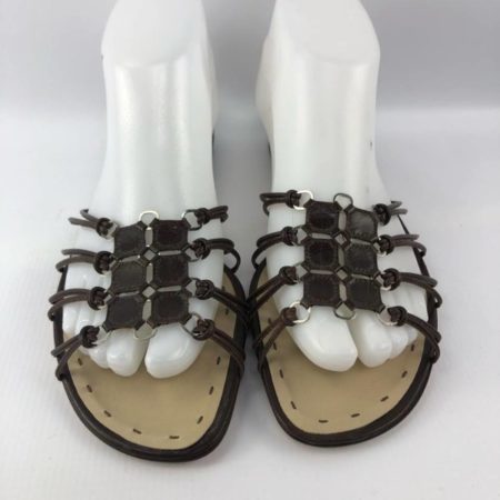 ALBERTA FERRETI Brown Sandals US 7.5 Eur 37.5 7018 b