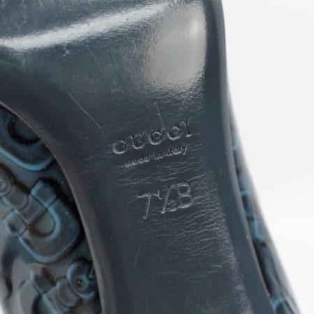 GUCCI Teal Heels Size 7.5 Eur 37.5 10994 g