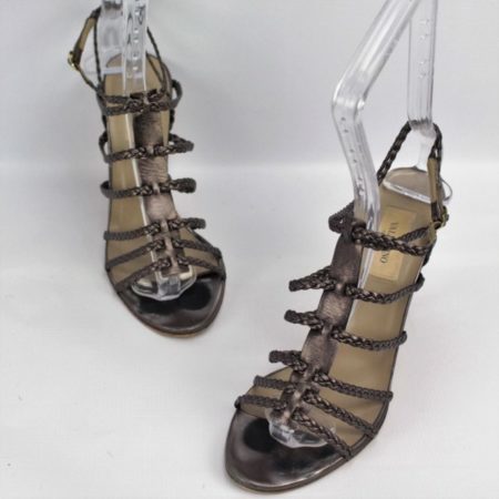 VALENTINO Bronze Strappy Heels Size 8 Eur 38 10985 a