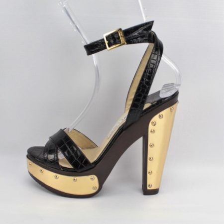 JIMMY CHOO Black Platform Shoes Size 8 Eur 38 11491 c