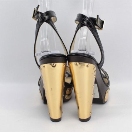 JIMMY CHOO Black Platform Shoes Size 8 Eur 38 11491 d