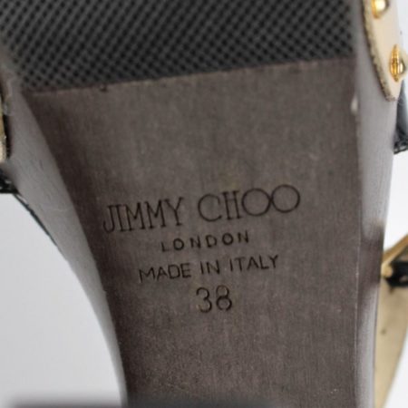 JIMMY CHOO Black Platform Shoes Size 8 Eur 38 11491 g