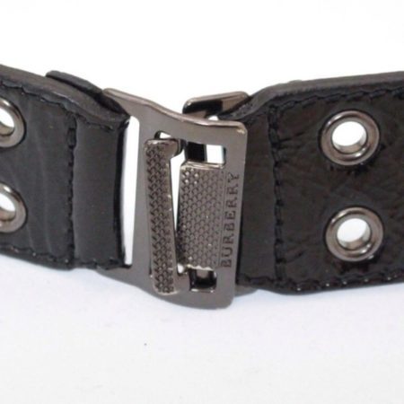 BURBERRY Black Patent Leather Belt Size 34 Item13715 b