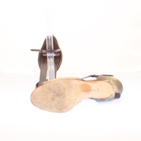 MANOLO BLAHNIK Brown Open Toe Ankle Strap Heels Size USA 6.5 Euro 36.5 Item14392 d