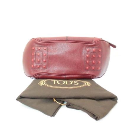 TODS Red Leather Hobo Bag Item13529 c