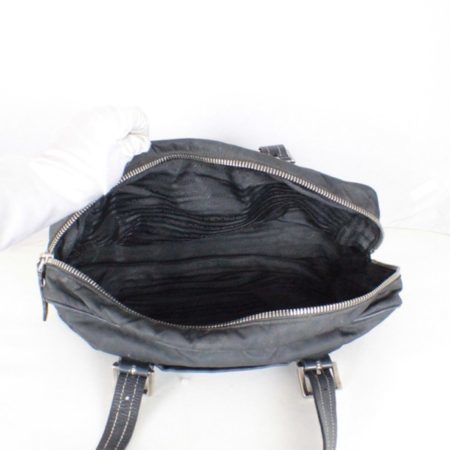 PRADA Black Leather Tessuto Hydra Shoulder Bag Item14939 e