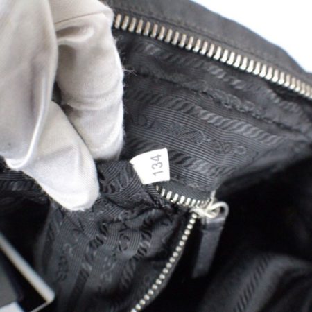 PRADA Black Leather Tessuto Hydra Shoulder Bag Item14939 i