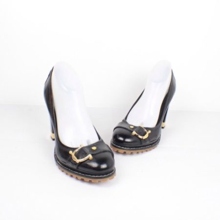 TORY BURCH Black Patent Leather Over Buckles Pump Size USA 10 Euro 40 Item15246 A