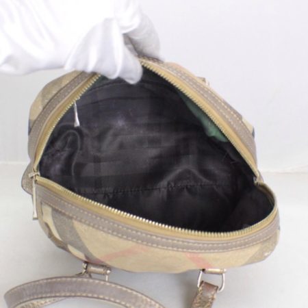 BURBERRY Metallic Check Cosmetic Bag Item16372 f