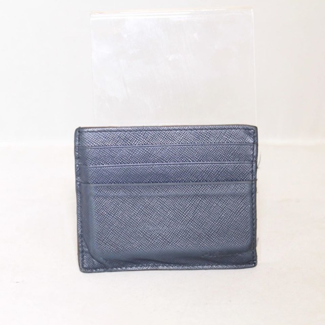 PRADA Navy Blue Leather Card Holder 21994 a