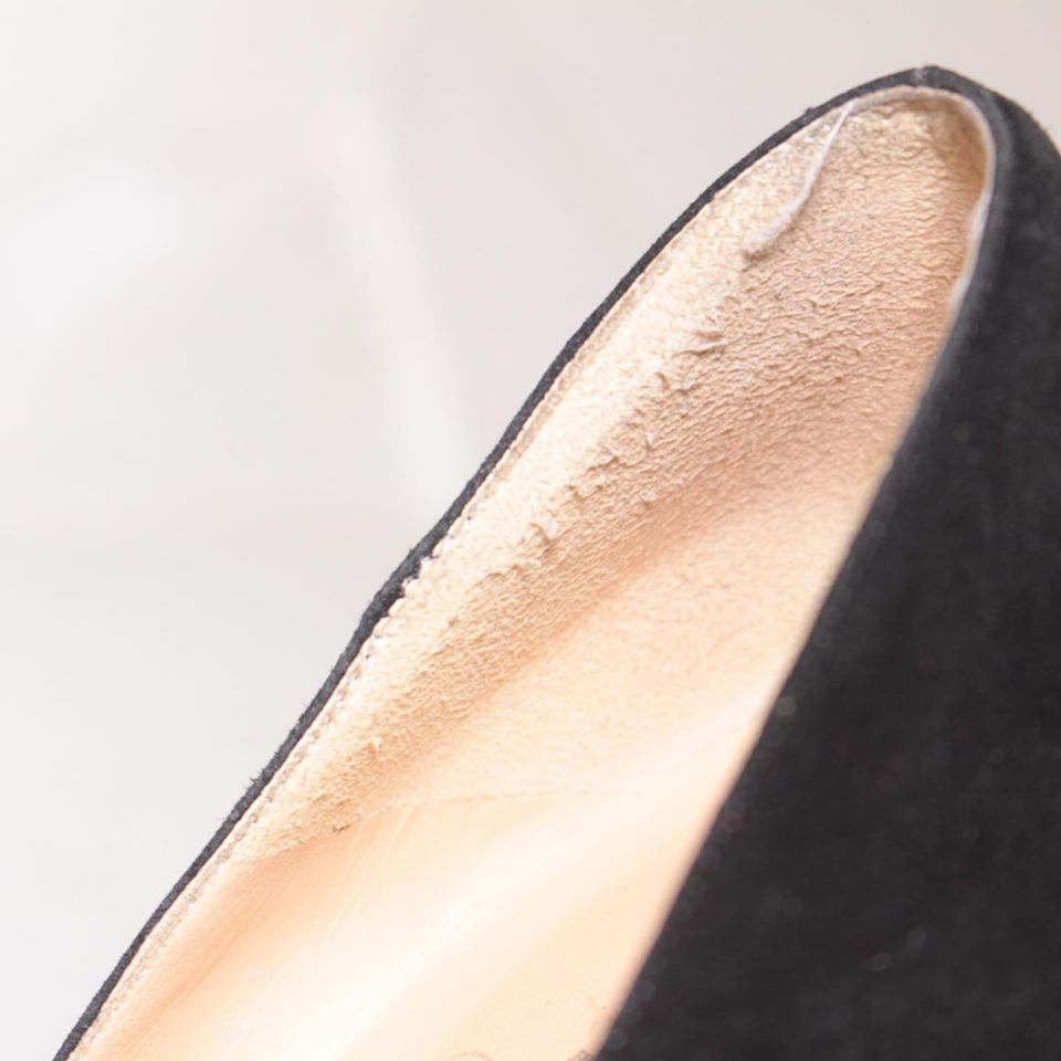 Heels Chanel Black size 7.5 US in Suede - 34338431