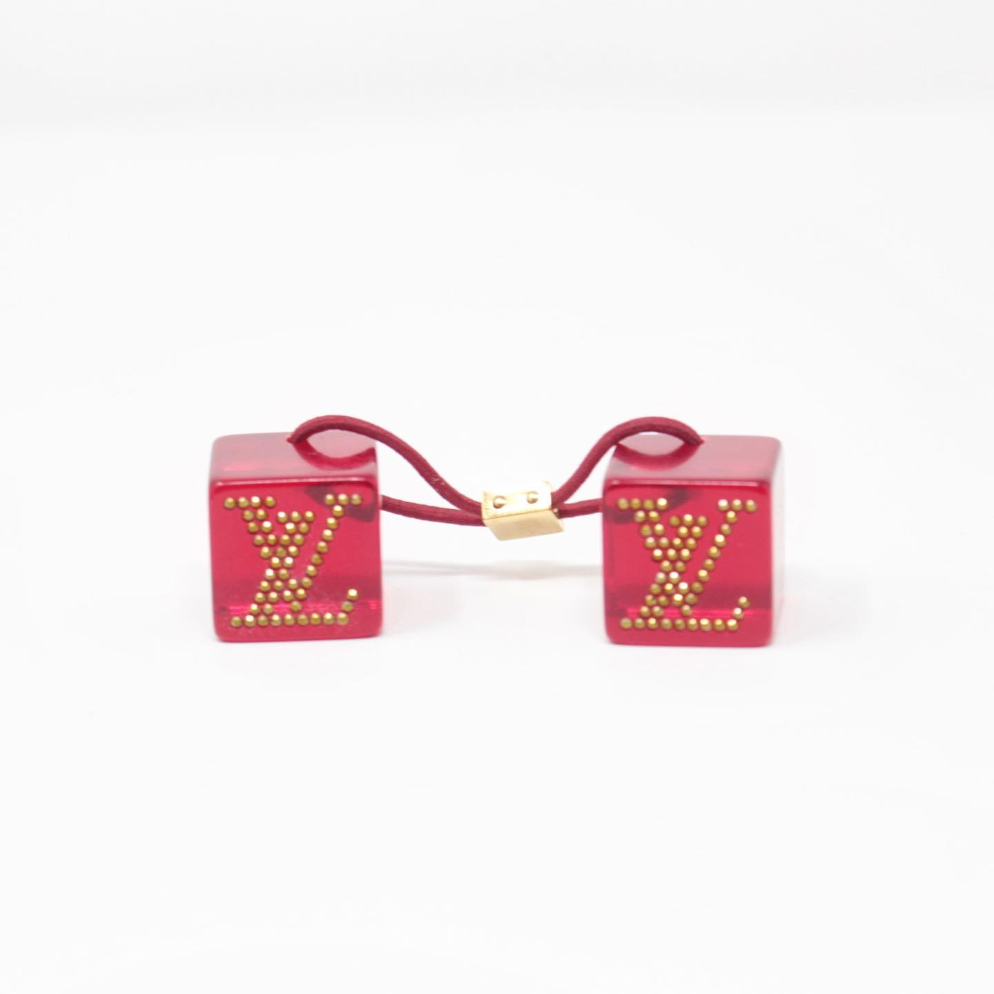ON SALE* LOUIS VUITTON Red Cube Hair Tie Accessory #25681 – ALL YOUR BLISS