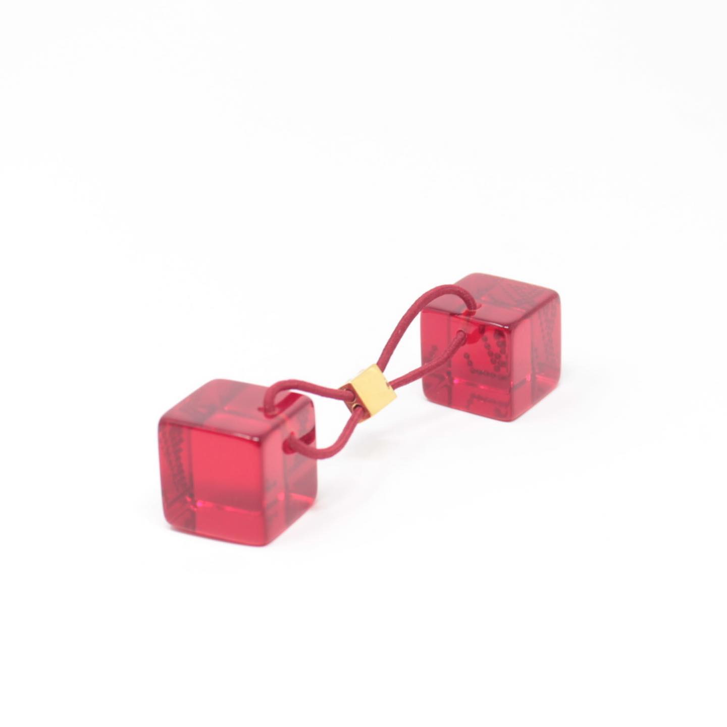 ON SALE* LOUIS VUITTON Red Cube Hair Tie Accessory #25681 – ALL