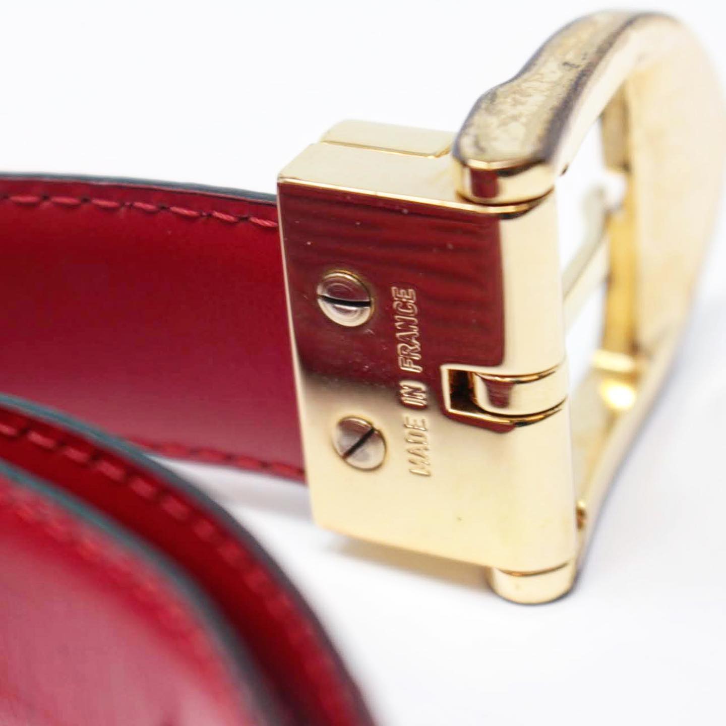 Louis Vuitton Red Epi Leather Ceinture Belt 863440
