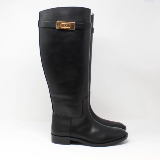 TORY BURCH Black Leather Riding Boots US 6.5 EU 36.5 27287 b