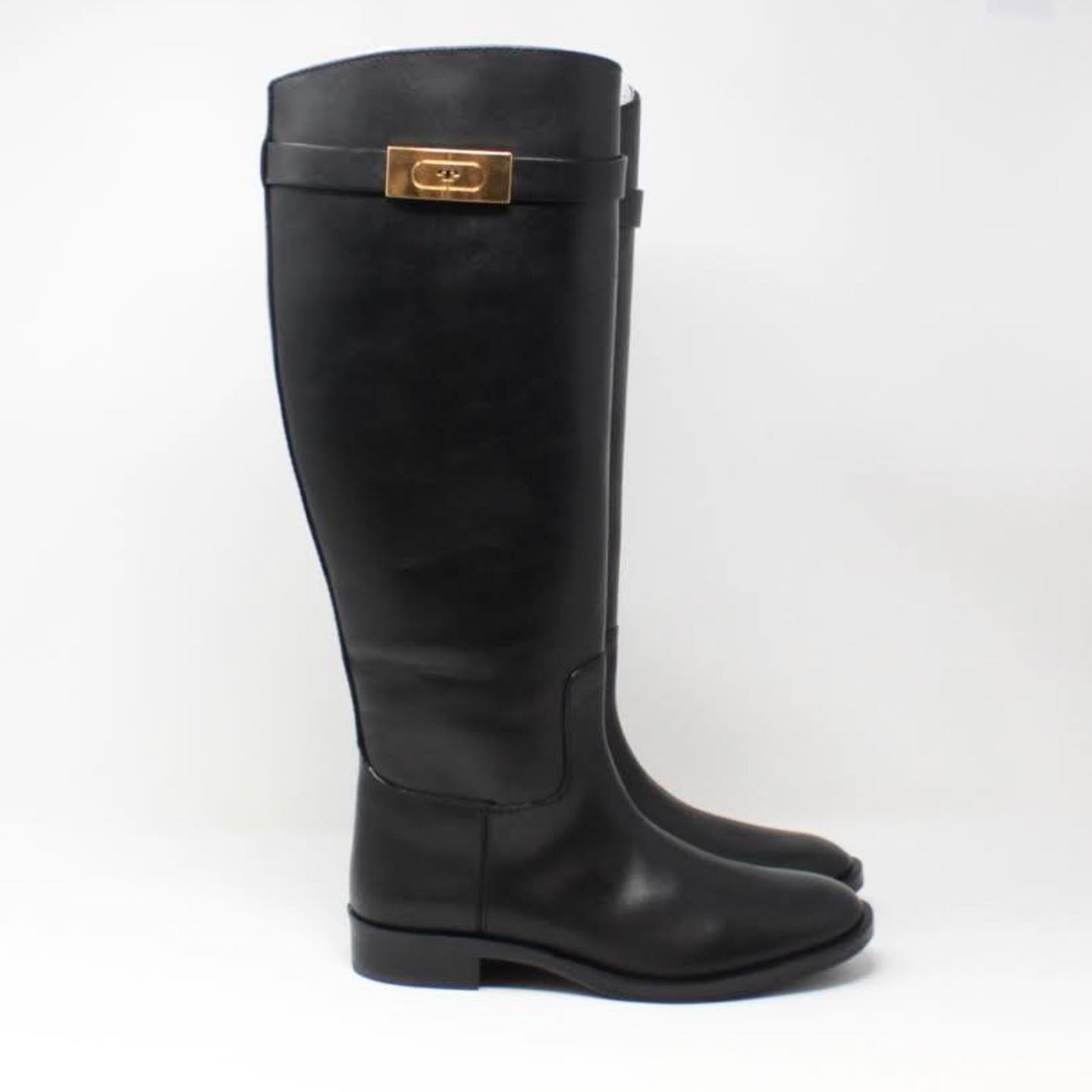TORY BURCH Black Leather Riding Boots (US  / EU ) #27287 – ALL YOUR  BLISS