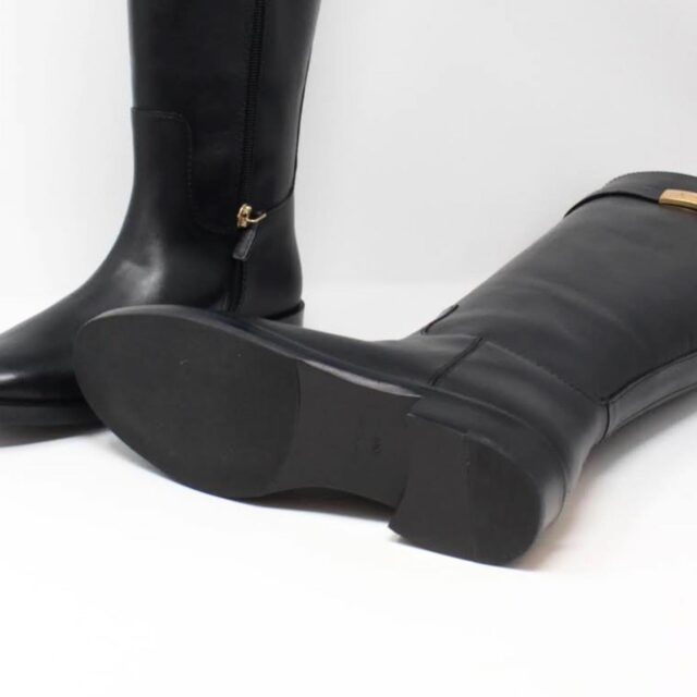 TORY BURCH Black Leather Riding Boots US 6.5 EU 36.5 27287 e