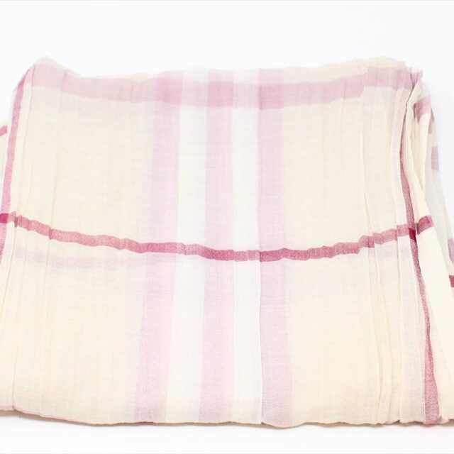 BURBERRY Pink Check Scarf 27384 1
