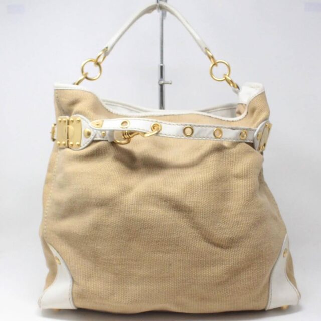 MIU MIU Beige Canapa Leather Handbag 27455 A