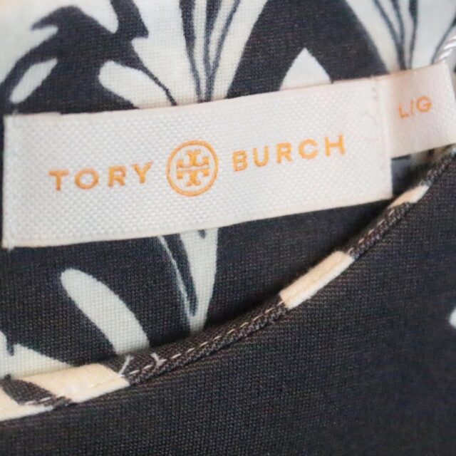 TORY BURCH Gray White Dress Size Large 27399 e