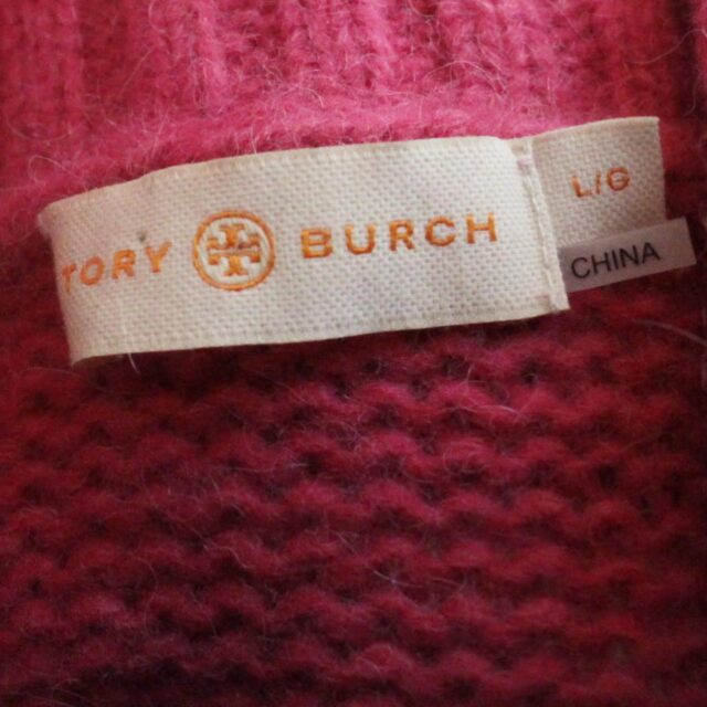 TORY BURCH Pink Long Sleeve Turtle Neck Sweater Size Large 27395 e