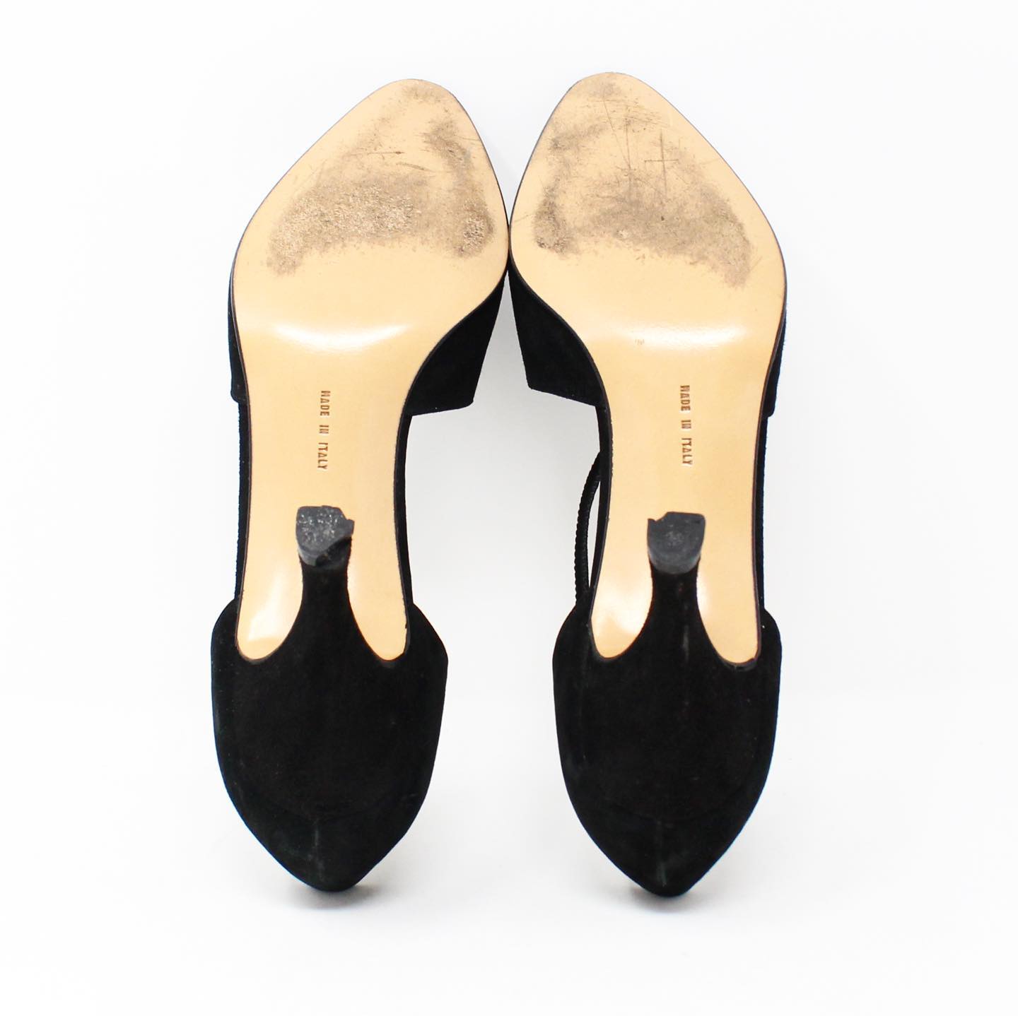 SALVATORE FERRAGAMO Black Suede Heels (US 10 / EU 40) #28330 – ALL YOUR  BLISS