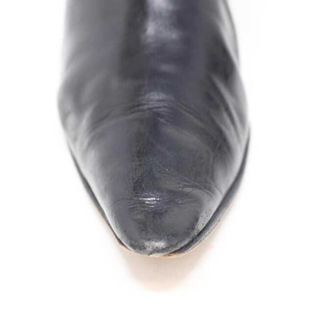 MANOLO BLAHNIK Black Leather Boot Heels US 9 EU 39 29040 7