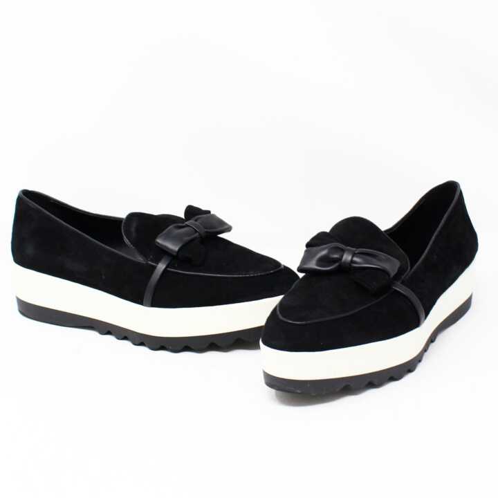 KARL LAGERFELD Black Suede Platform Shoes (US 8.5/EU 38.5) #29144 – BLISS