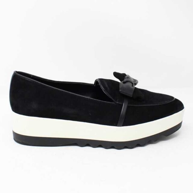 KARL LAGERFELD Black Suede Platform Shoes US 8.5 EU 38.5 29144 2
