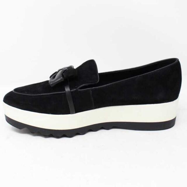 KARL LAGERFELD Black Suede Platform Shoes US 8.5 EU 38.5 29144 3