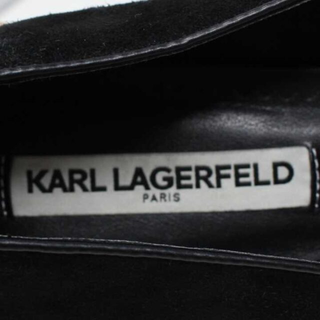 KARL LAGERFELD Black Suede Platform Shoes US 8.5 EU 38.5 29144 5