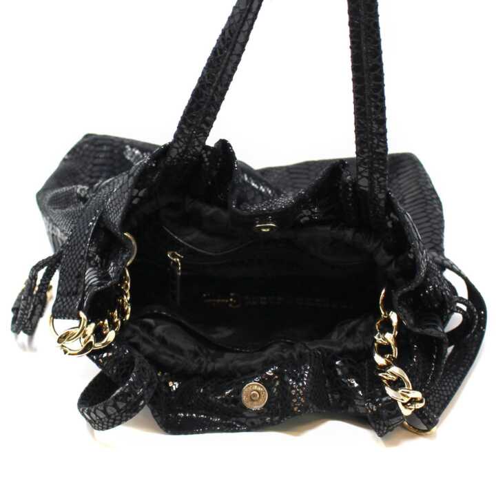 Black Printed Michael Kors Tote Blck Bag