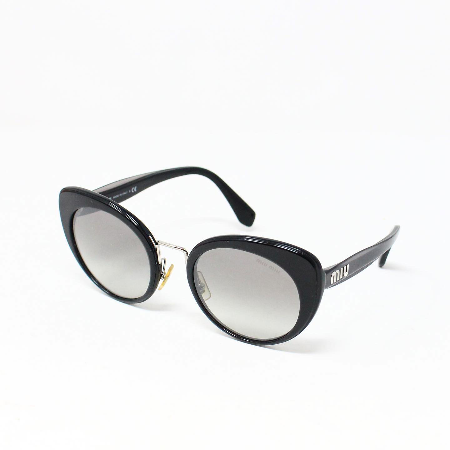 MIU Black Gold Nose Oval Eye Sunglasses – ALL YOUR BLISS