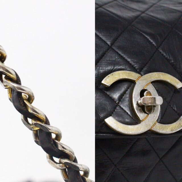 CHANEL 31045 Black Leather Quilted Backpack 7