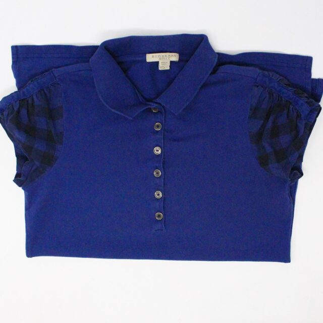 BURBERRY 31255 Navy Blue Polo Shirt Size Small 1