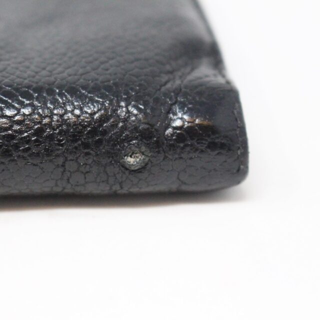 CHANEL 31356 Vintage Black Caviar Leather Snappy Wallet 6