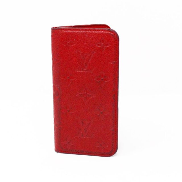 LOUIS VUITTON 31445 Red Empreinte Leather Phone Case iPhone 11 X XS 1