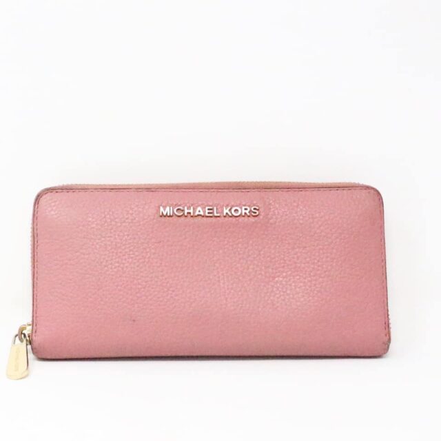 MICHAEL KORS 31805 Pink Leather Continental Wallet 1