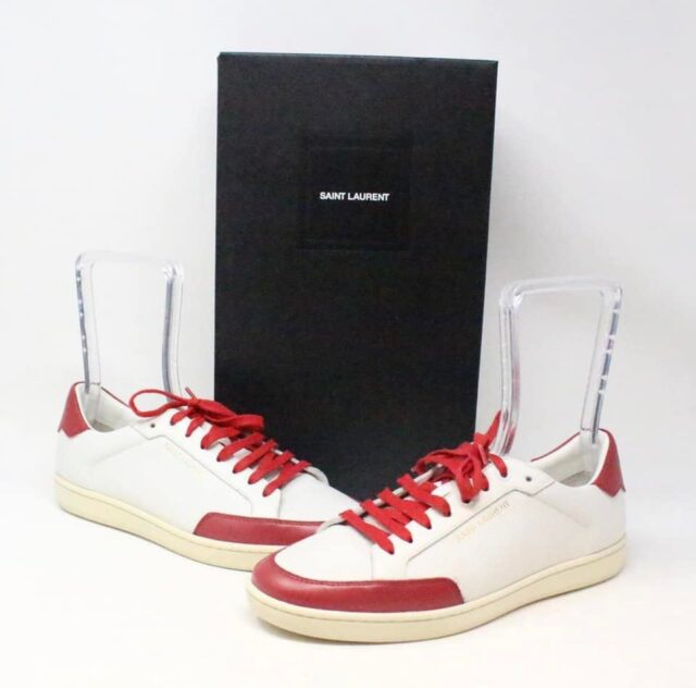 SAINT LAURENT 32278 Men´s White Low Top Sneakers 1