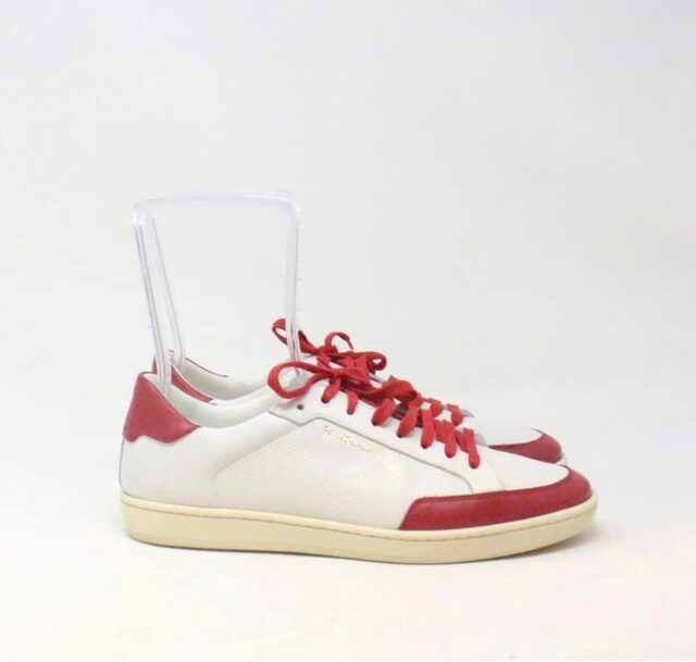 SAINT LAURENT 32278 Men´s White Low Top Sneakers 3