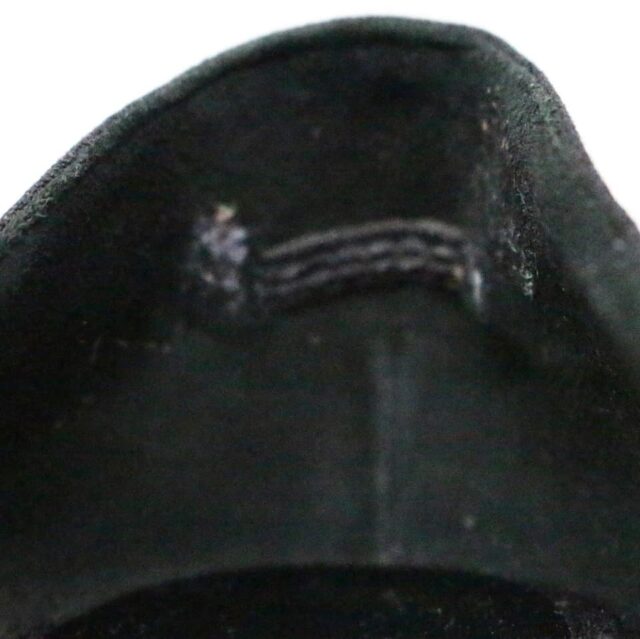 MANOLO BLAHNIK 32615 Black Point Heel Leather Ruffle Heels US 9 EU 39 10