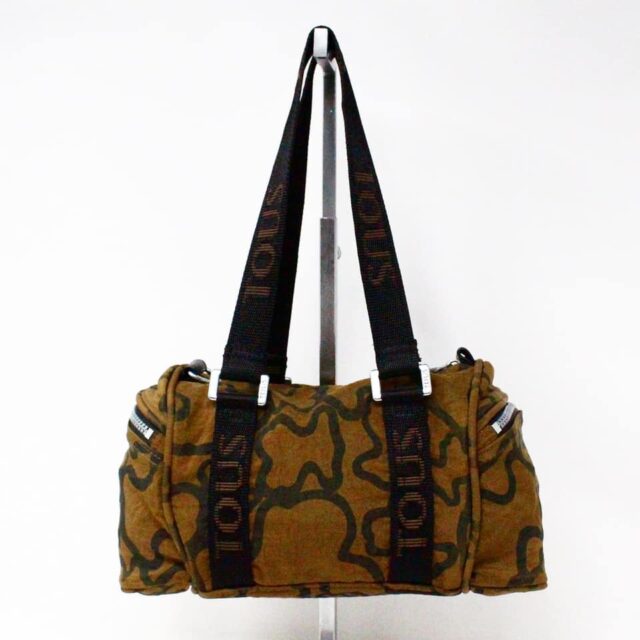 TOUS 32605 Brown Print Nylon Handbag 2 1