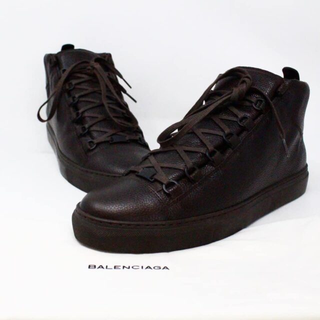 BALENCIAGA 33059 Mens Brown Leather Sneakers US 11 EU 41 7