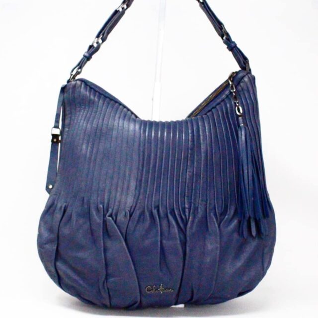 COLE HAAN 32932 Navy Leather Tote Bag 1