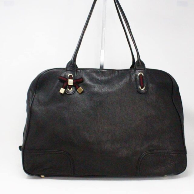 GUCCI 33158 Black Leather Princy Large Tote Bag 1