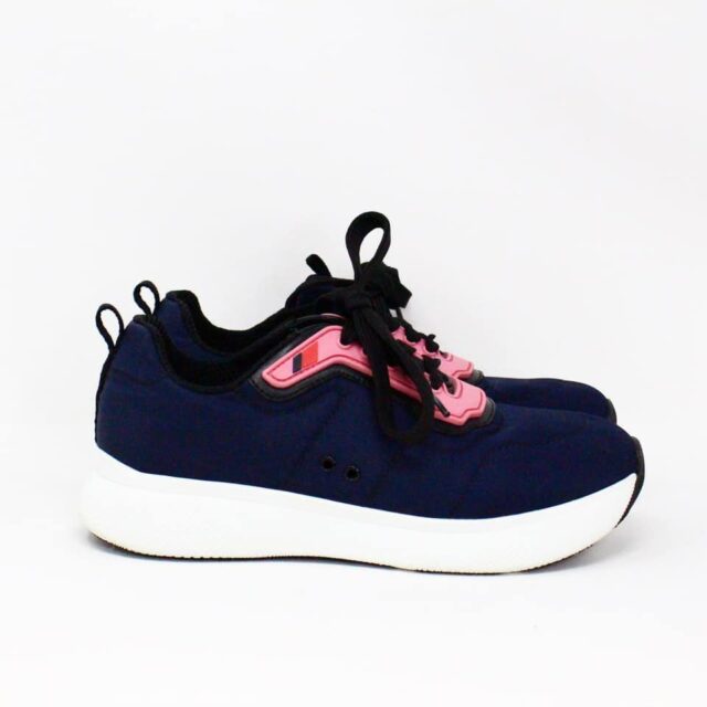 PRADA 32923 Navy and Pink Nylon Sneakers US 7.5 EU 37.5 2