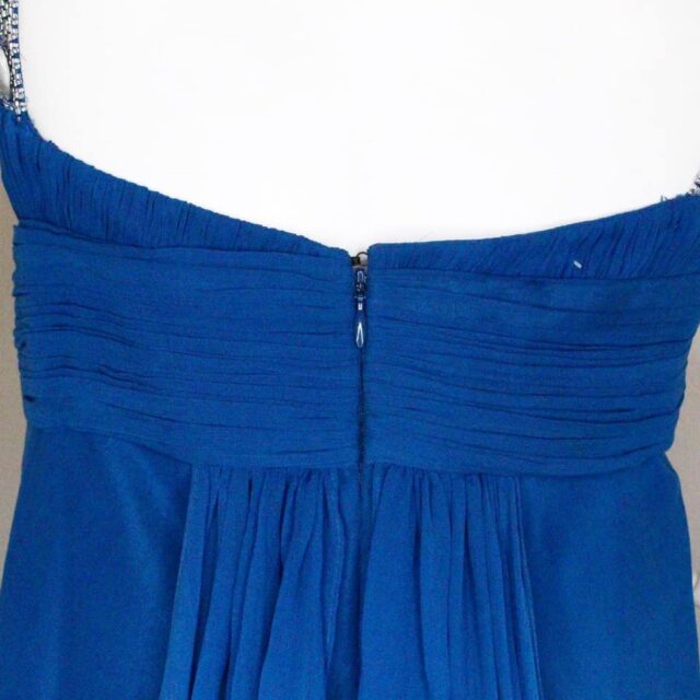 ADRIANNA PAPELL 33558 Blue Beaded Strap Party Dress Size 12 5