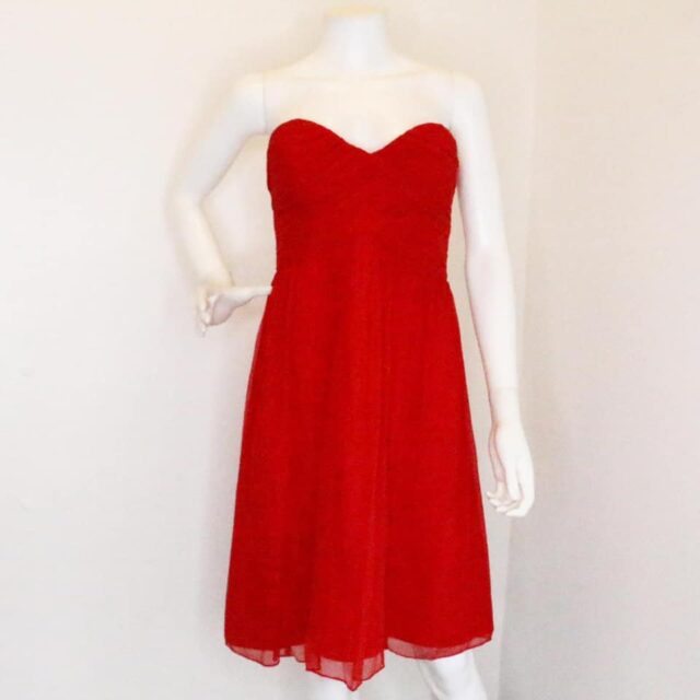 CONTOUR 33562 Red Strapless Party Dress Size 10 1
